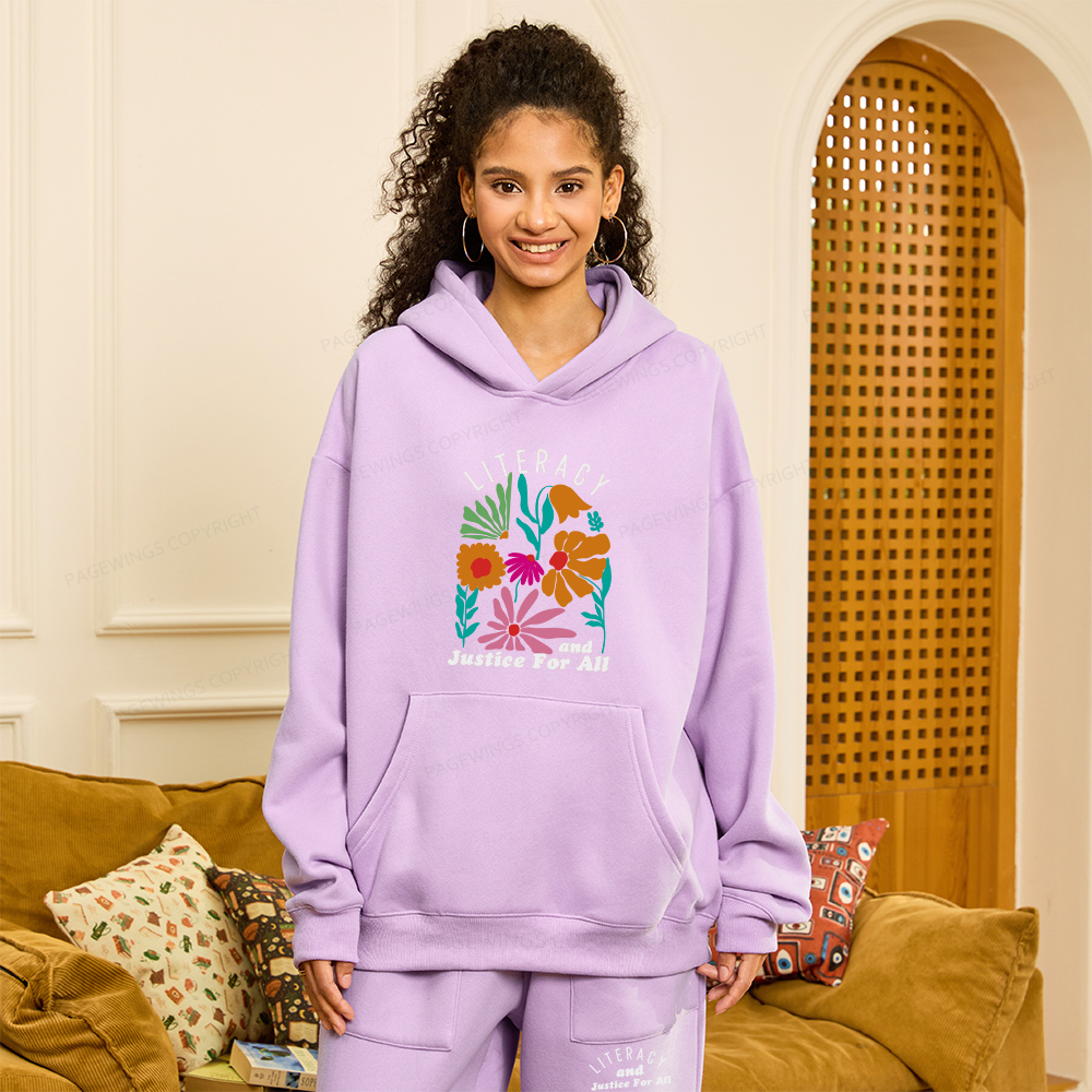 Pagewings Literacy And Justice Unisex Fleece Hoodie Set
