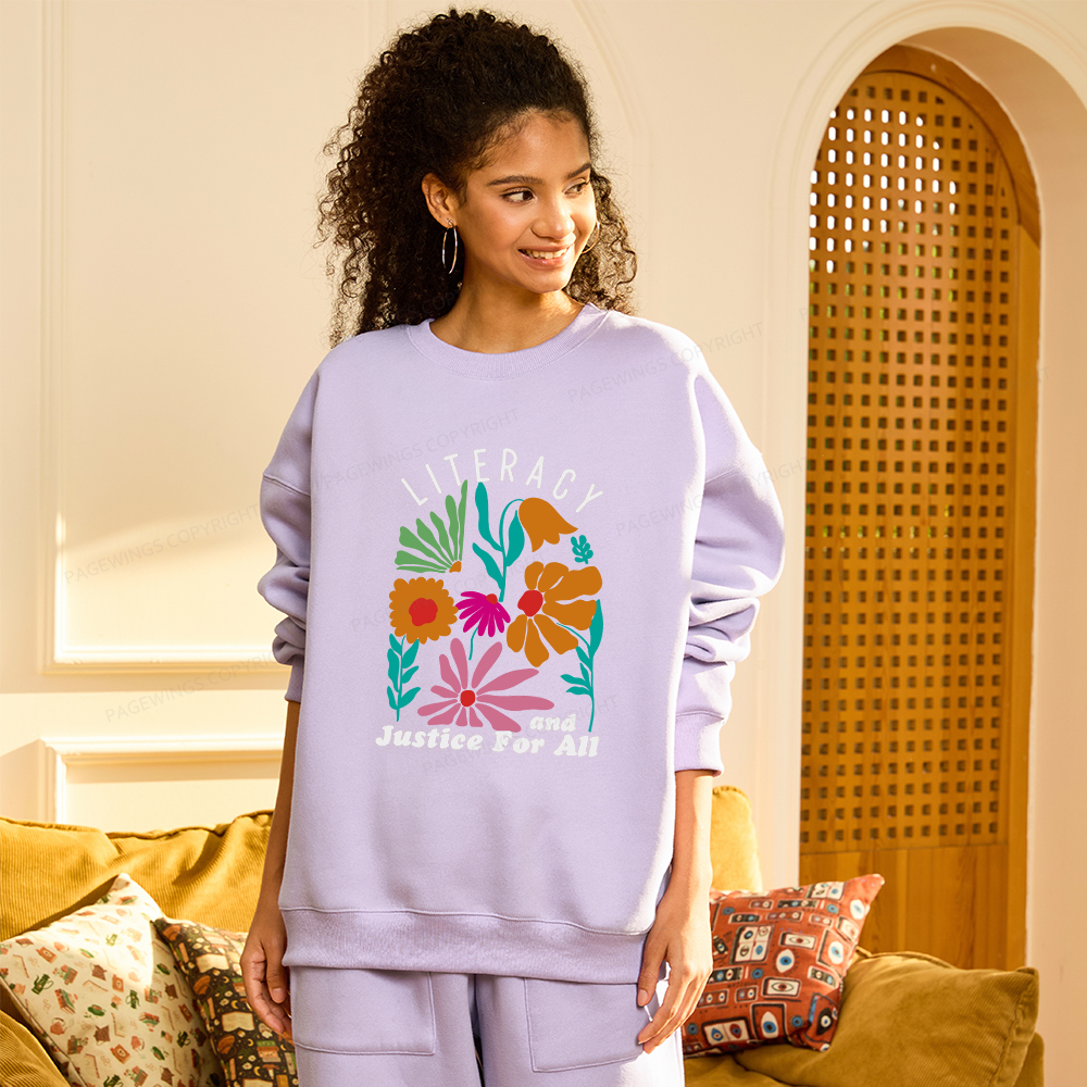 Pagewings Literacy And Justice Unisex Fleece Sweatshirt Set 
