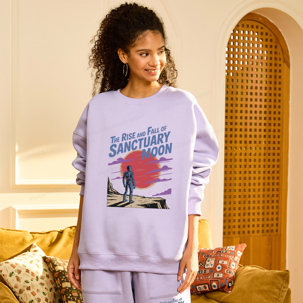 Pagewings The Rise And Fall Of Sanctuary Moon Unisex Fleece Sweatshirt Set 