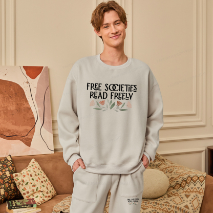 Pagewings Read Freely Unisex Fleece Sweatshirt Set 