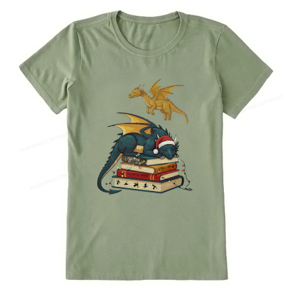 Pagewings Fourth Wing Dragons Christmas Unisex Classic T-shirt
