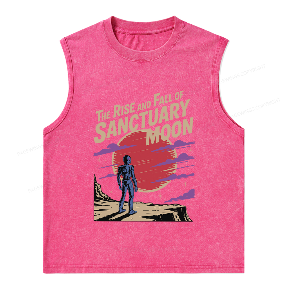 Pagewings The Rise And Fall Of Sanctuary Moon Unisex Washed Tank Top
