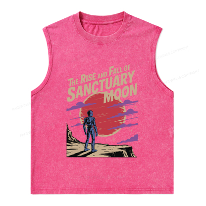 Pagewings The Rise And Fall Of Sanctuary Moon Unisex Washed Tank Top