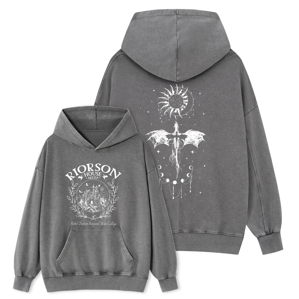 Pagewings Fourth Wing Unisex Washed Hoodie