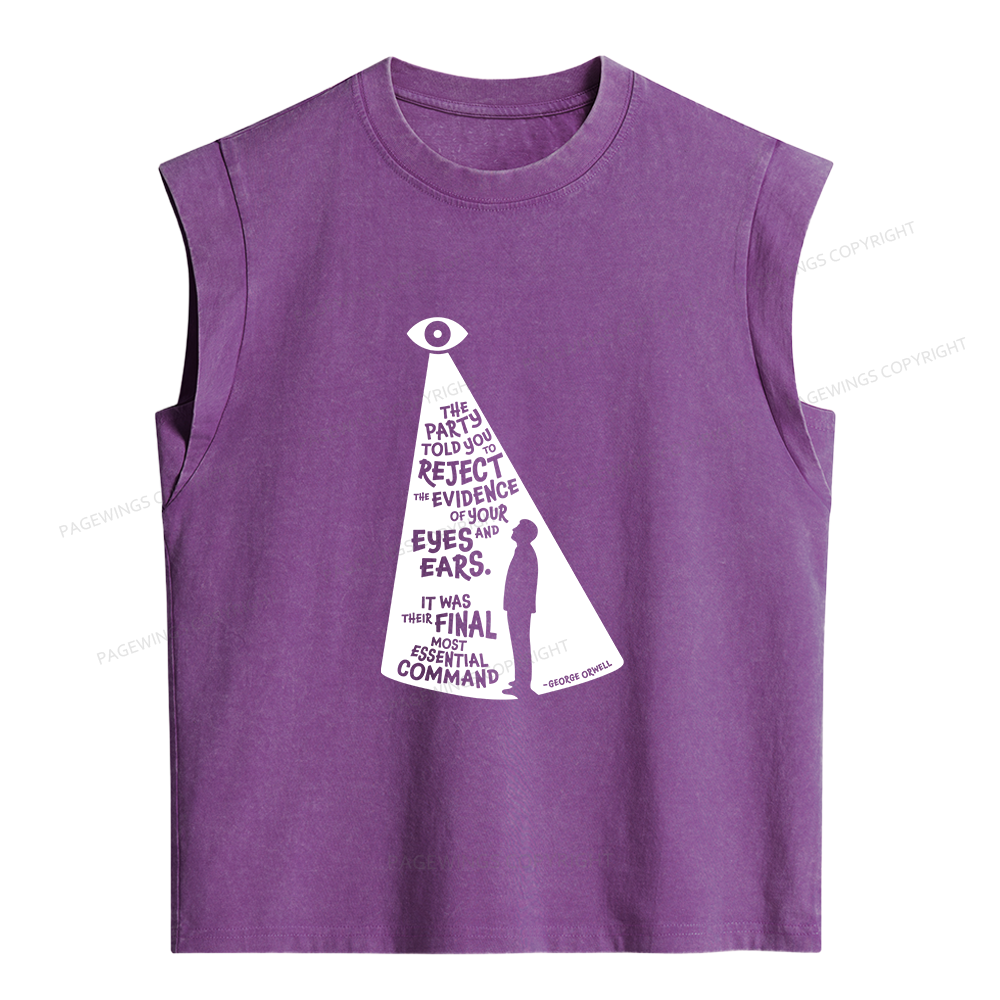 Pagewing The Party Told You Women's Washed Tank Top