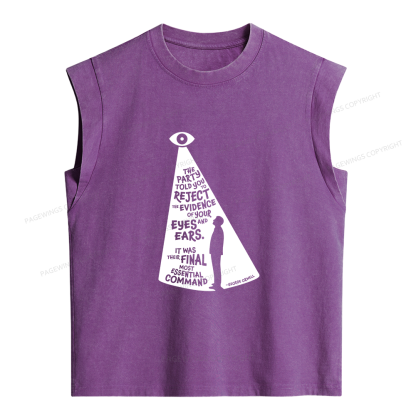 Pagewing The Party Told You Women's Washed Tank Top