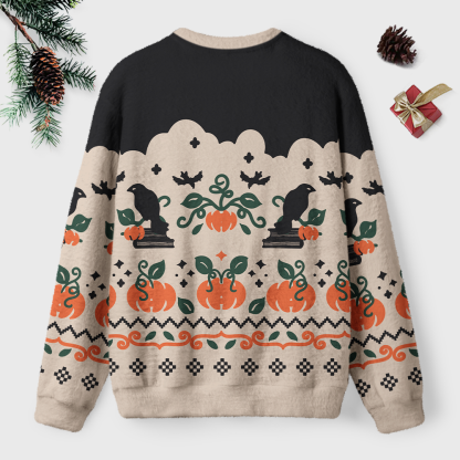Pagewings Halloween Bookish Unisex Ugly Light Knit Sweatshirt
