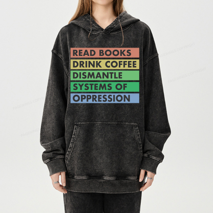 Pagewings Read Books Unisex Washed Hoodie