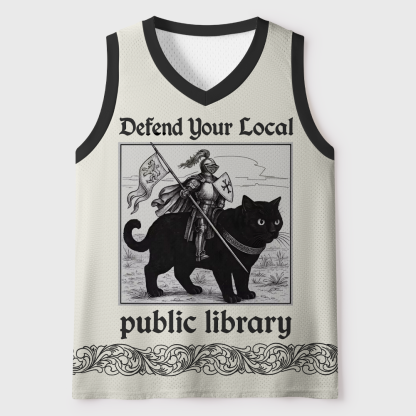 Pagewings Defend The Public Library Unisex Mesh Tank Top