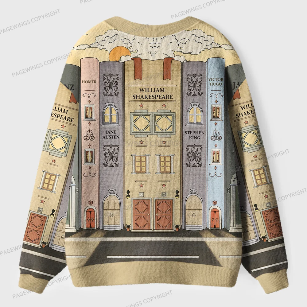 Pagewings Literary Women Unisex Ugly Cardigan Sweaters