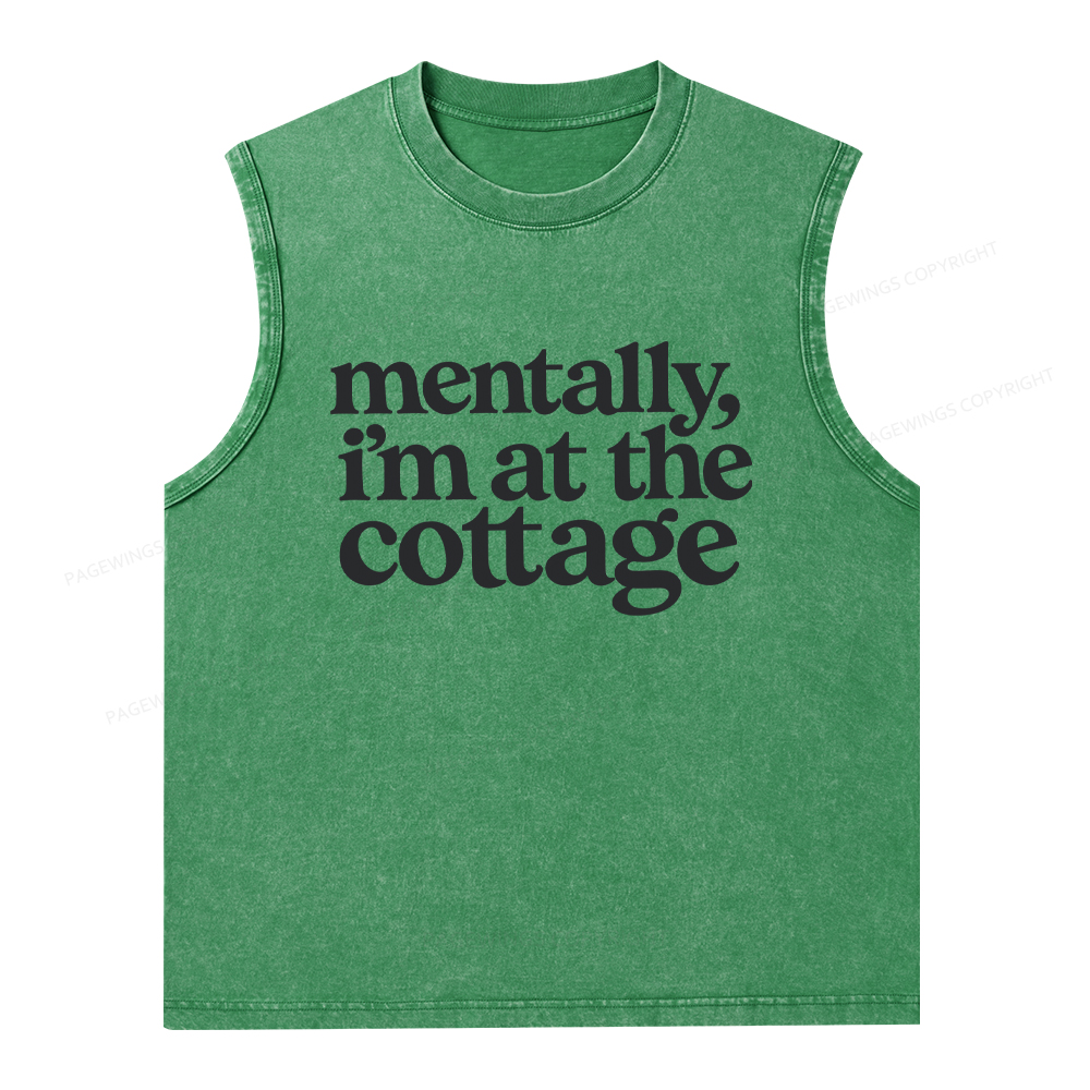 Pagewings At The Cottage Unisex Washed Tank Top