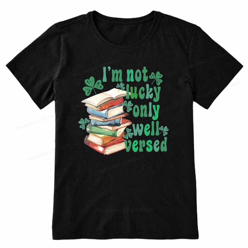 Pagewings St Patty Day Trendy Retro Book Shamrock Shirt Unisex Classic