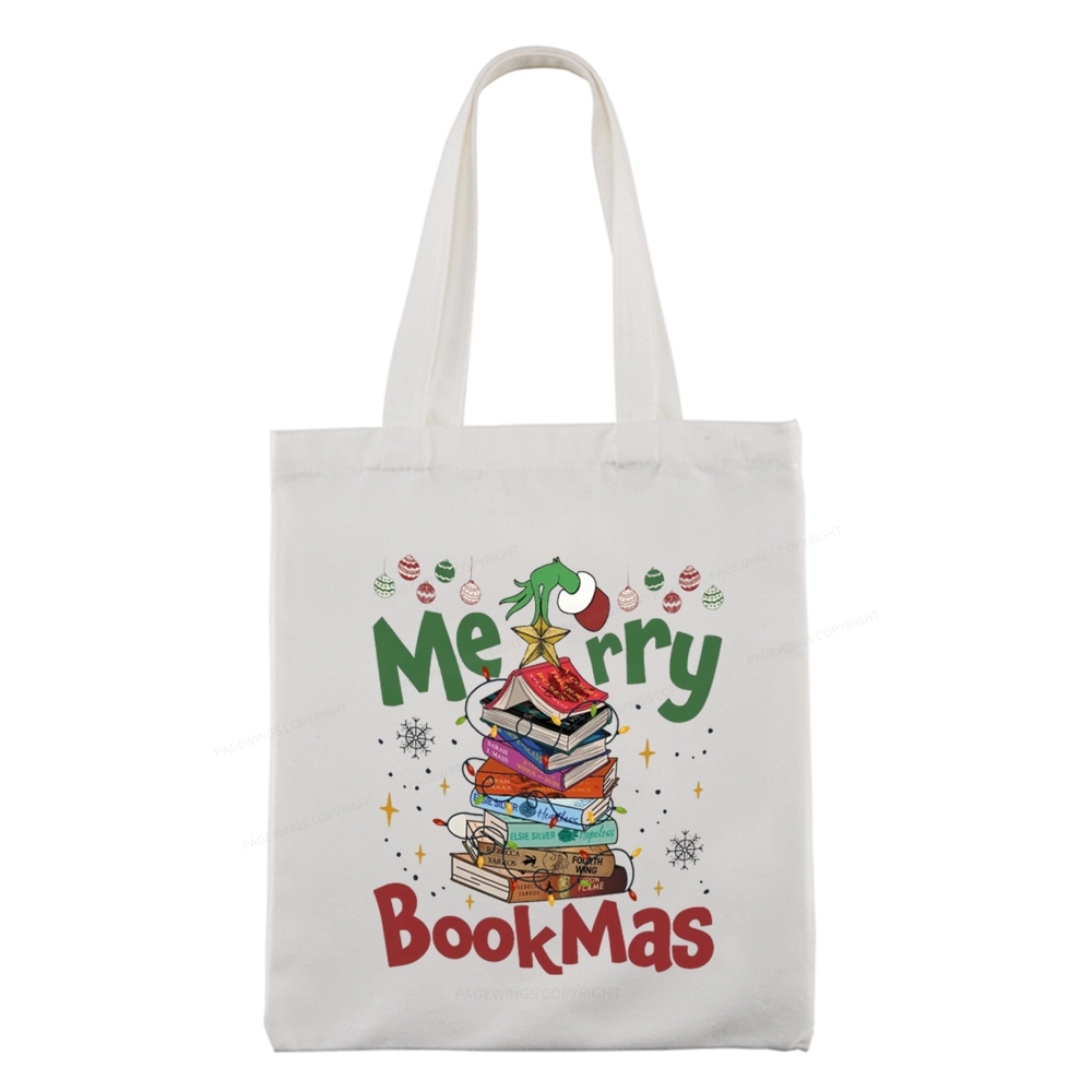Pagewings Fourth Wing Merry Bookmas Tote Bag