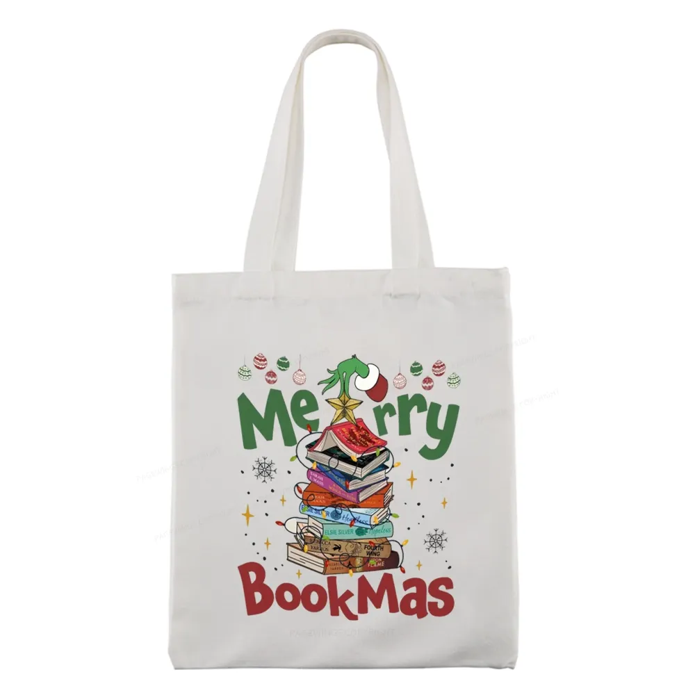 Pagewings Fourth Wing Merry Bookmas Tote Bag