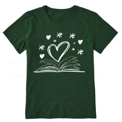 Pagewings Bookworm Librarian Valentines Day Book Unisex Classic T-shirt