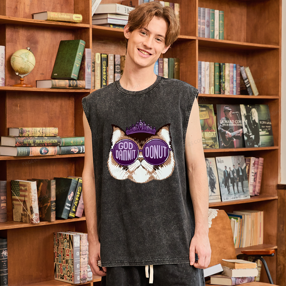 Pagewings Sci-Fi Book Lover Unisex Washed Tank Top