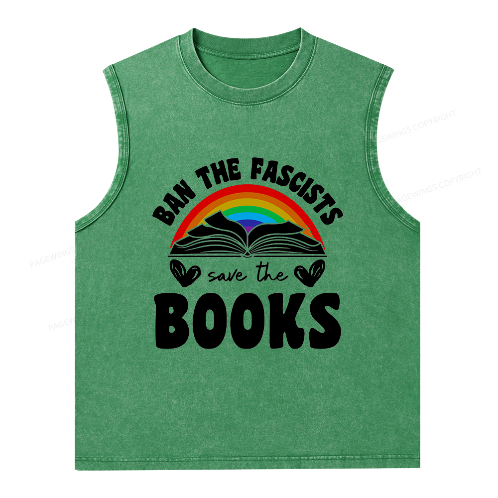 Pagewings Banned books T-Shirt Unisex Washed Tank Top