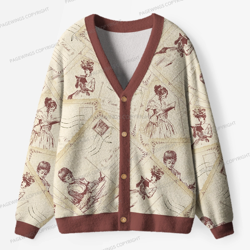 Pagewings Literature Unisex Ugly Cardigan Sweaters