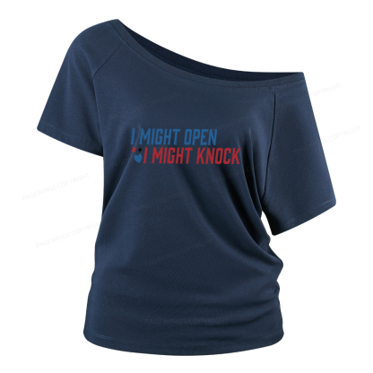 Pagewings I Might Knock Women Off Shoulder T-shirts
