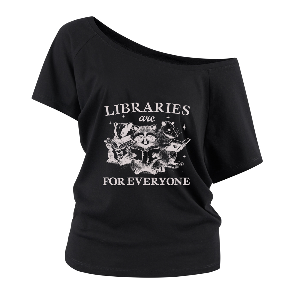 Pagewings Libraries Are For Everyone Off Shoulder Top