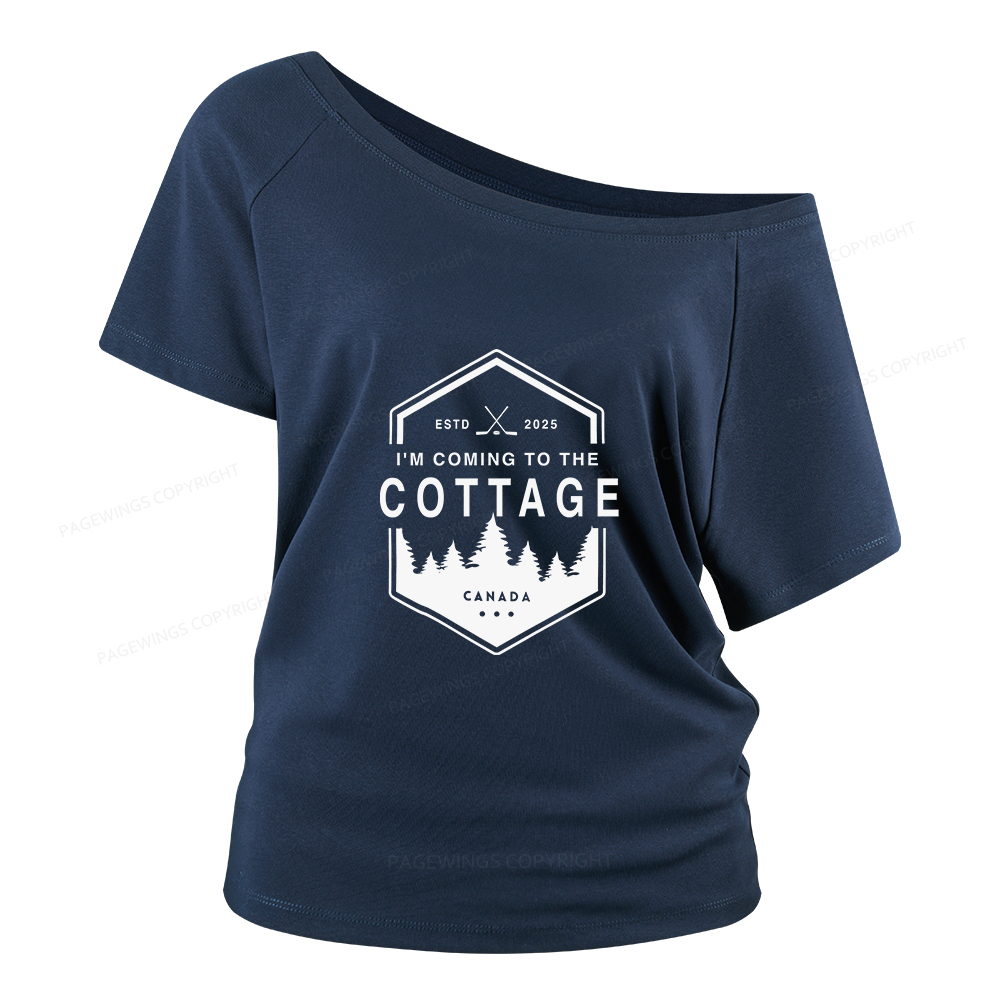 Pagewings Coming To The Cottage Women Off Shoulder T-shirts