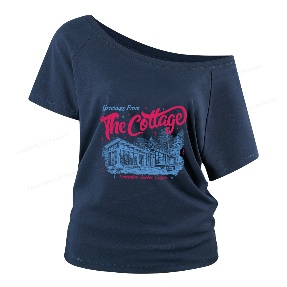 Pagewings Coming To The Cottage Women Off Shoulder T-shirts