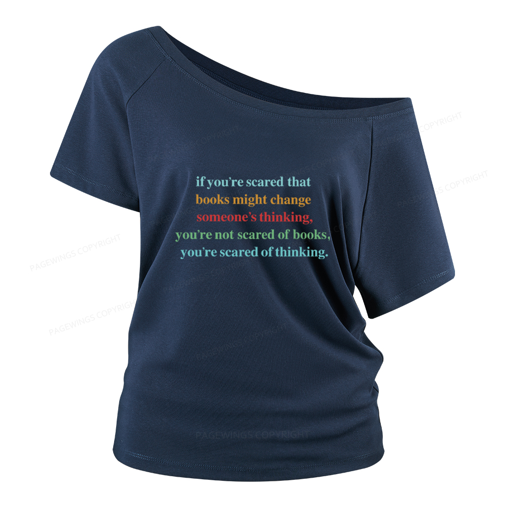 Pagewings Censorship Social Justice Shirt Booktrovert Women Off Shoulder T-shirts