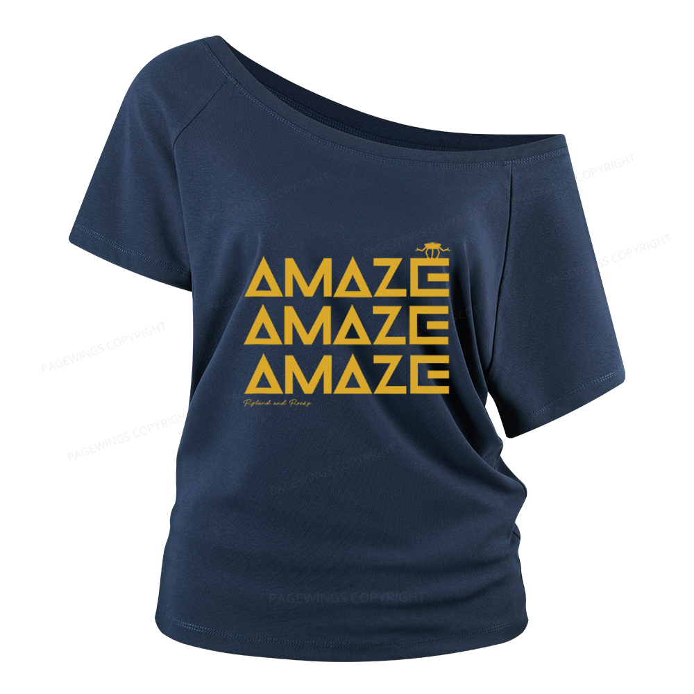 Pagewings Amaze Women Off Shoulder T-shirts