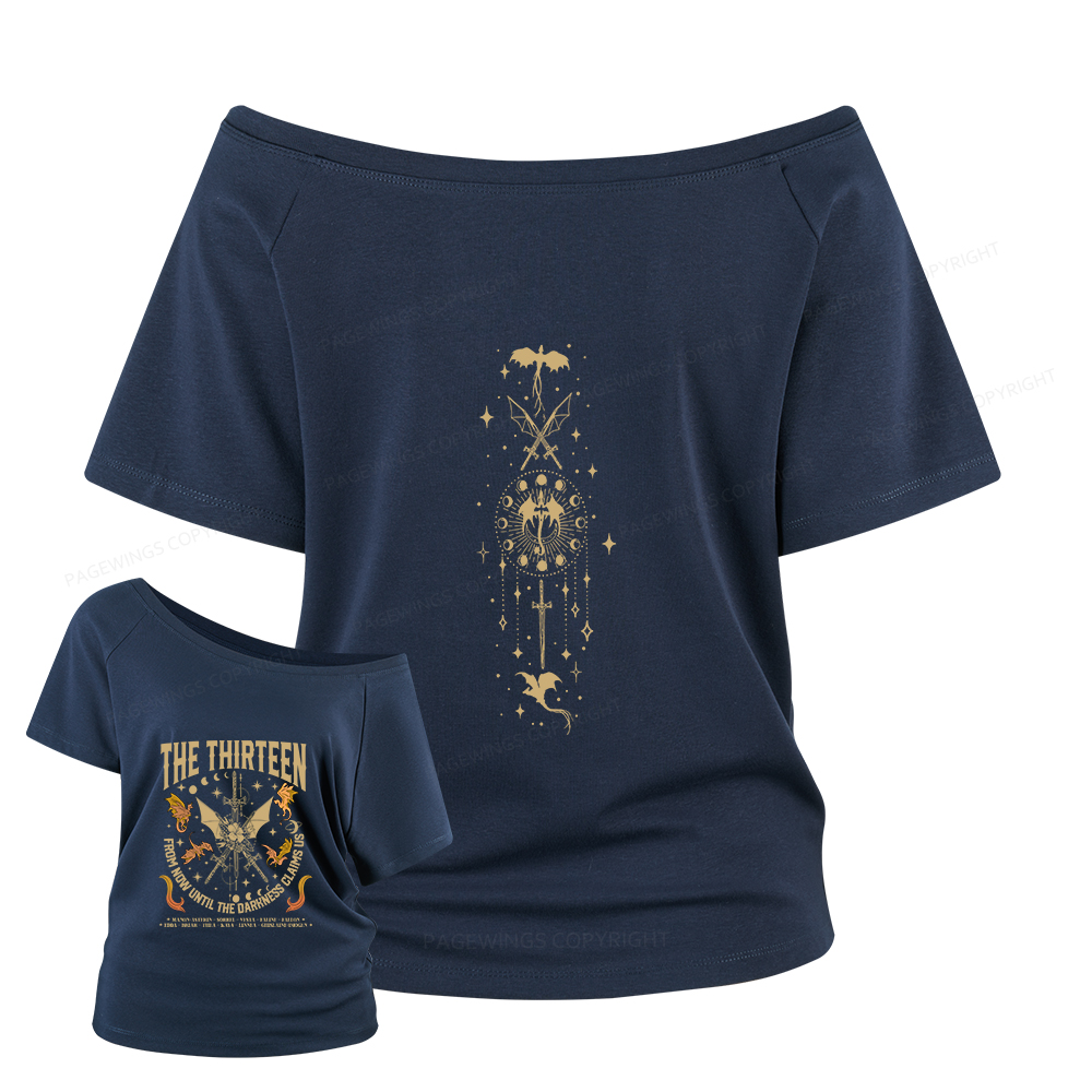 Pagewings The Darkness Claims Us Women Off Shoulder T-shirts