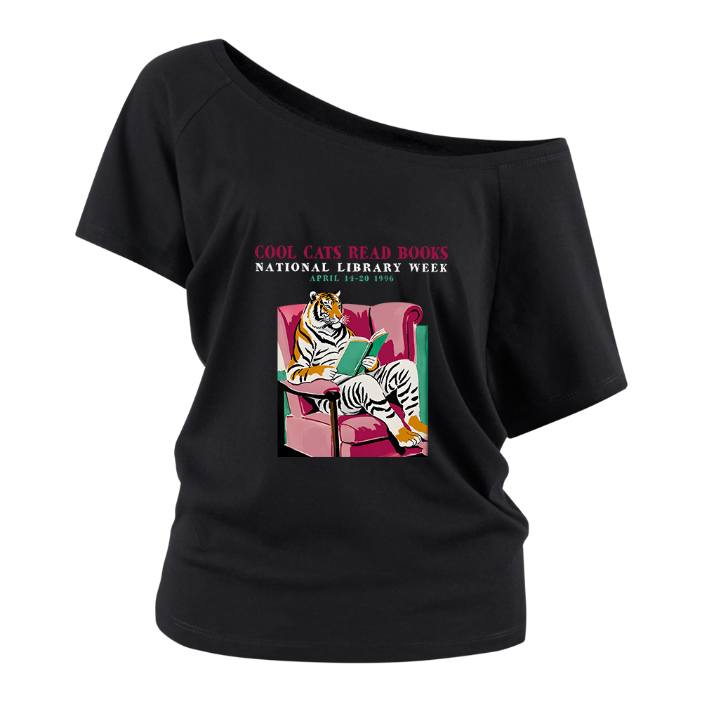 Pagewings Library Week Poster 1996 Off Shoulder Top