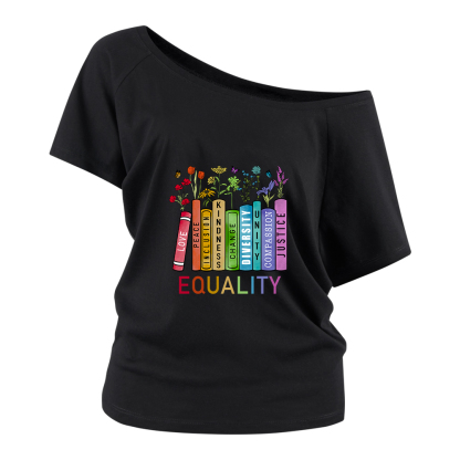 Pagewings Equal Rights Off Shoulder T-shirts