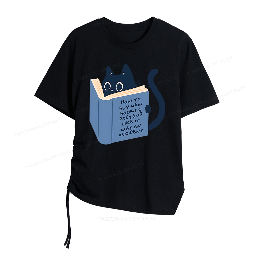 Pagewings How To Buy New Books Women Asymmetrical Drawstring T-Shirts