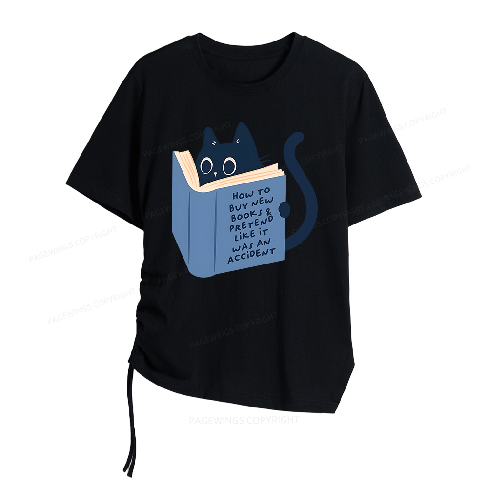 Pagewings How To Buy New Books Women Asymmetrical Drawstring T-Shirts