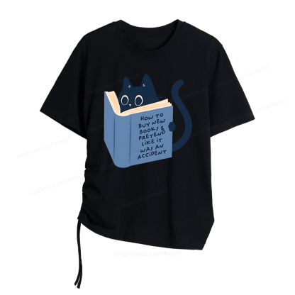 Pagewings How To Buy New Books Women Asymmetrical Drawstring T-Shirts