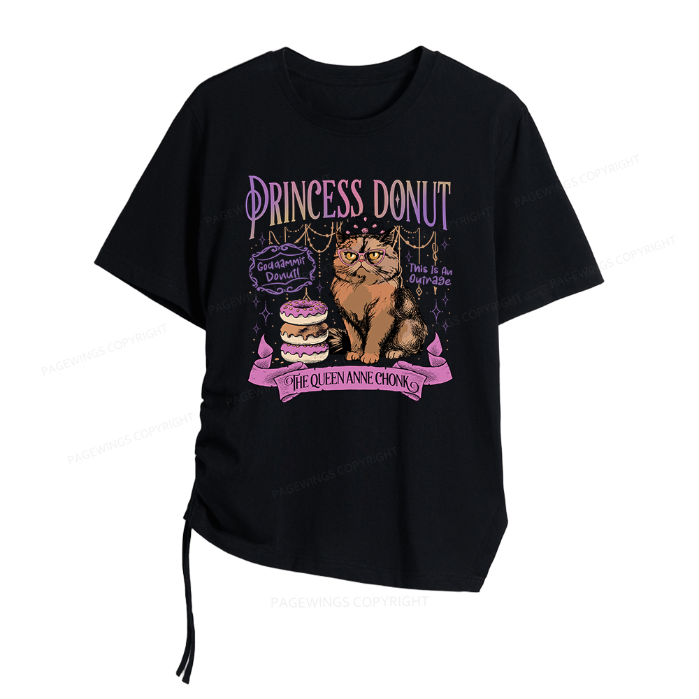 Pagewings Sci-Fi Book Lovers Women Asymmetrical Drawstring T-Shirts