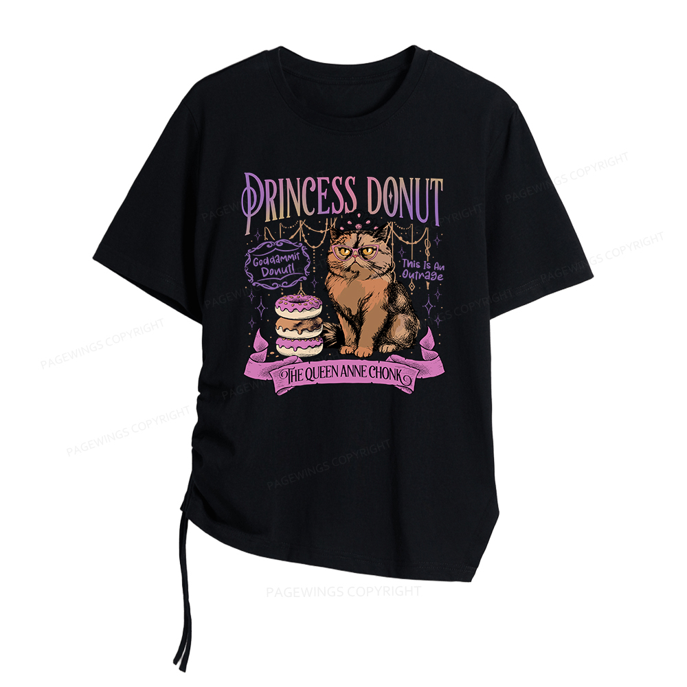 Pagewings Sci-Fi Book Lovers Women Asymmetrical Drawstring T-Shirts