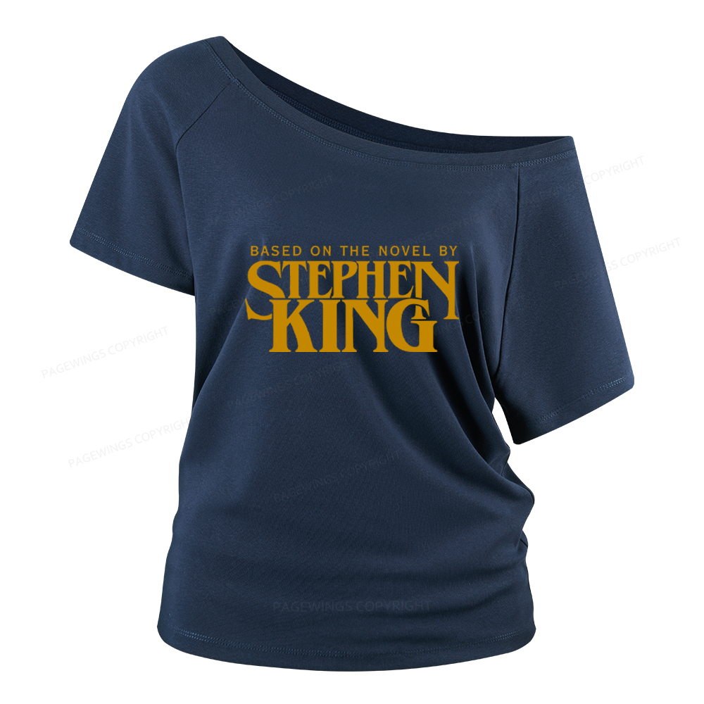 Pagewings Based On A Novel By Horror Writer Women Off Shoulder T-shirts