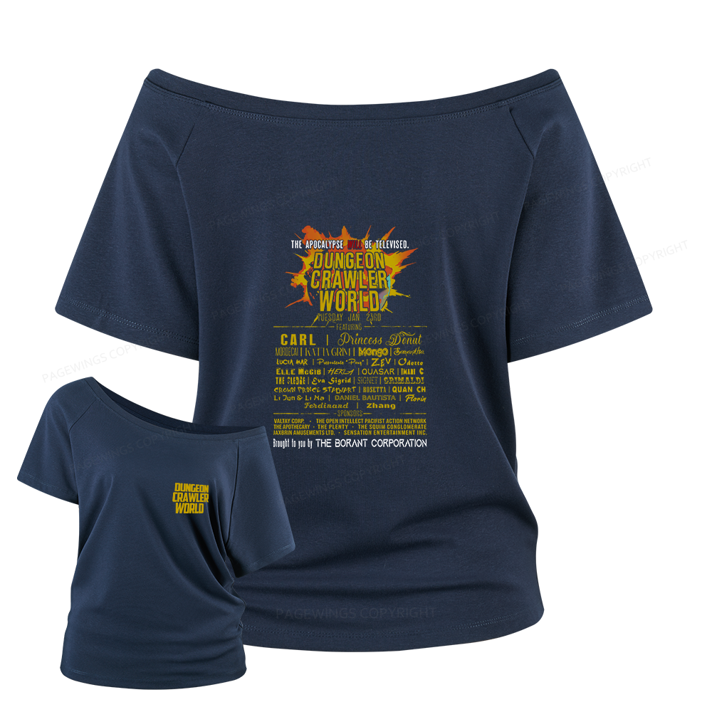 Pagewings Fuel Your Imagination With Sci-Fi World Tour Women Off Shoulder T-shirts