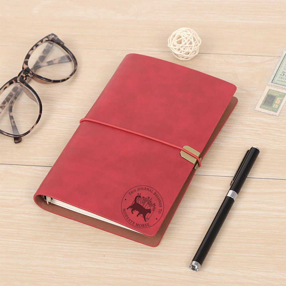Pagewings Personalized Name This Notebook Belongs To Leather Journal