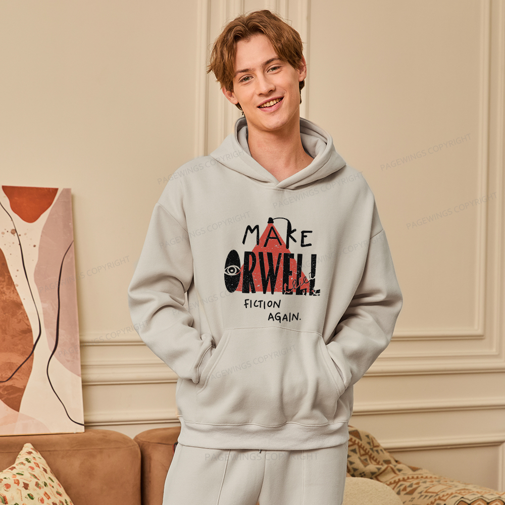 Pagewings Make Orwell Fiction Again Unisex Fleece Hoodie Set
