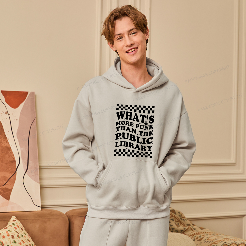 Pagewings Punk The Public Library Unisex Fleece Hoodie Set
