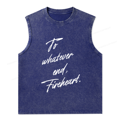 Pagewings To Whatever End Fireheart Unisex Washed Tank Top