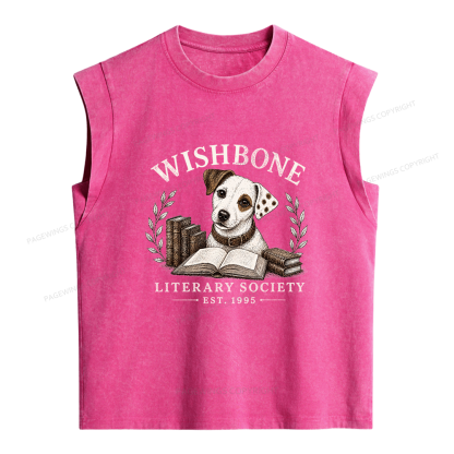 Pagewings Literary Society Women's Washed Tank Top