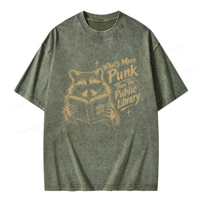 Pagewings What's More Punk Than The Public Library Unisex Washed T-shirt