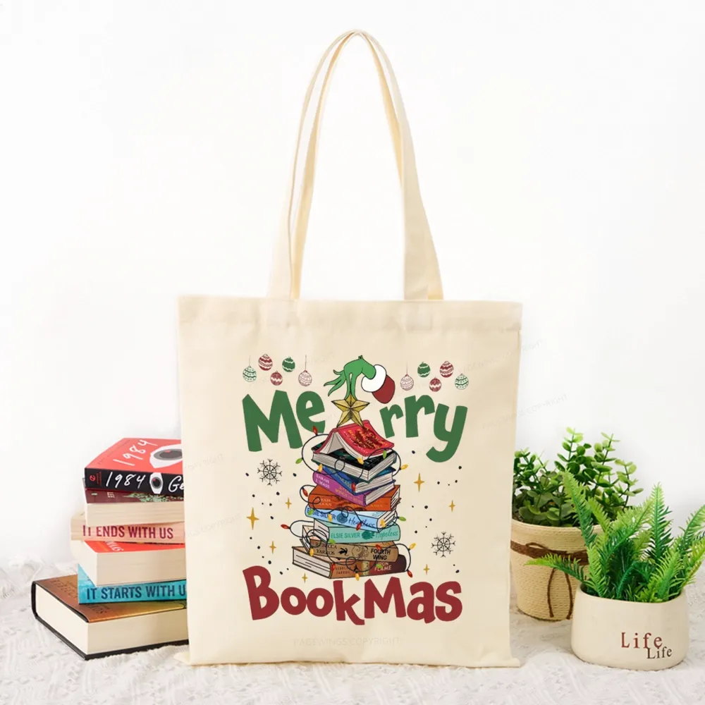 Pagewings Fourth Wing Merry Bookmas Tote Bag