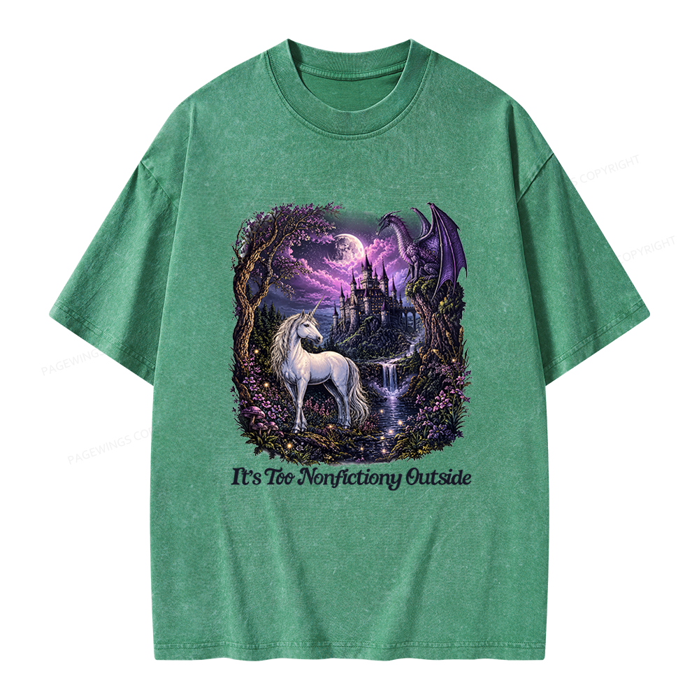 Pagewings 90s Fantasy Unisex Washed T-shirt