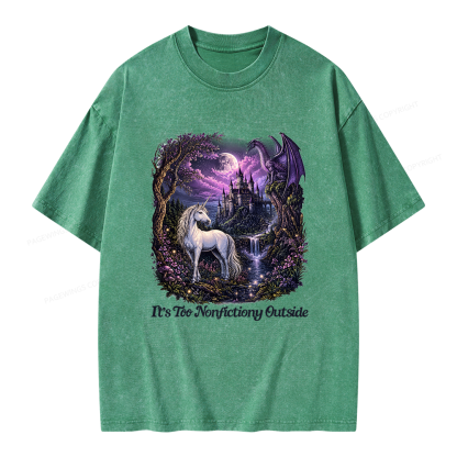 Pagewings 90s Fantasy Unisex Washed T-shirt