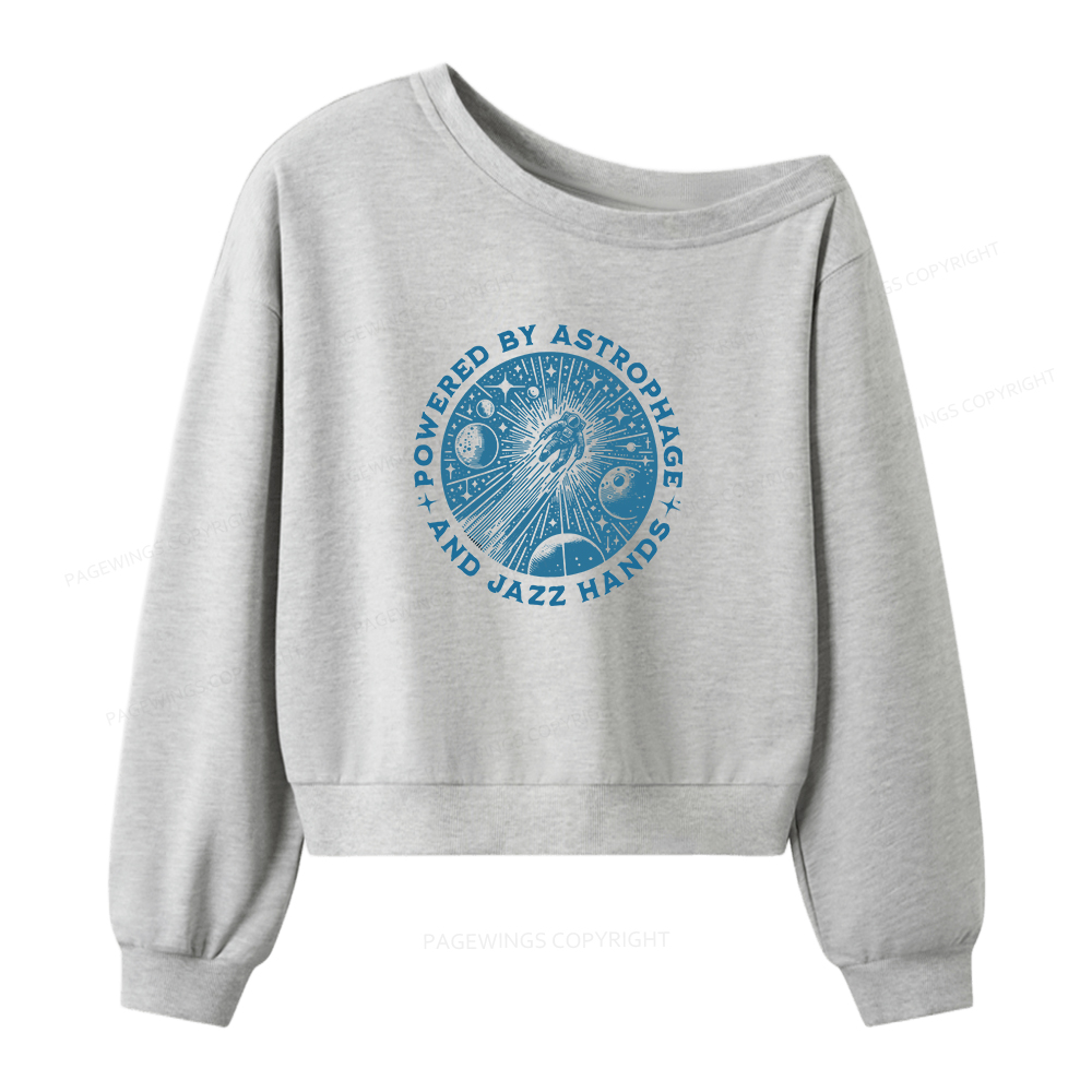 Pagewings Astrophage Women Off Shoulder Sweatshirt