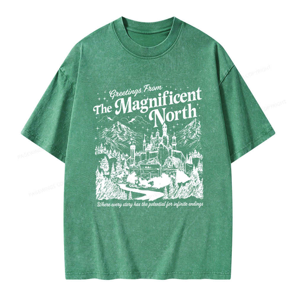 Pagewings Fantasy Reader Unisex Washed T-shirt