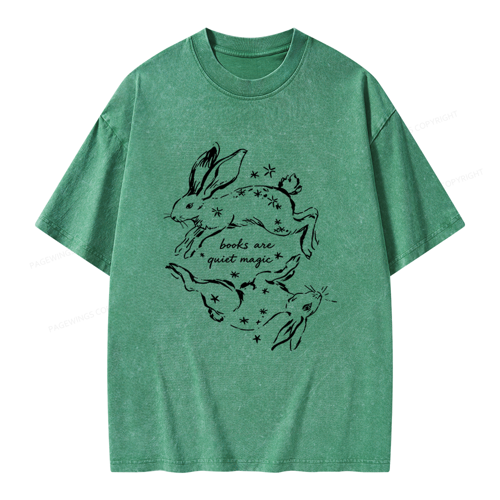 Pagewings Books Are Quiet Magic Unisex Washed T-shirt
